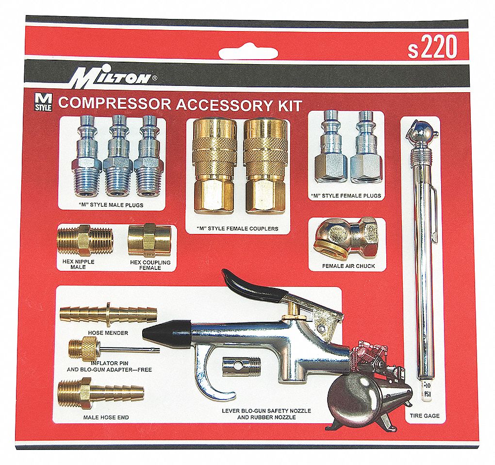 M STYLE COMPRESSOR STARTER KIT,16 PC