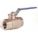 BALL VALVE, 2 PC, THREADED END, 0 ° F TO 350 ° F, MAX PRESSURE 600 PSI WOG, 1 IN, BRASS