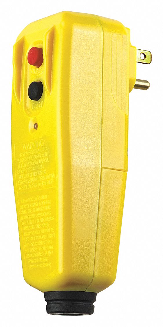 Plug-In GFCI User Supp Cord 15A Yel 125V