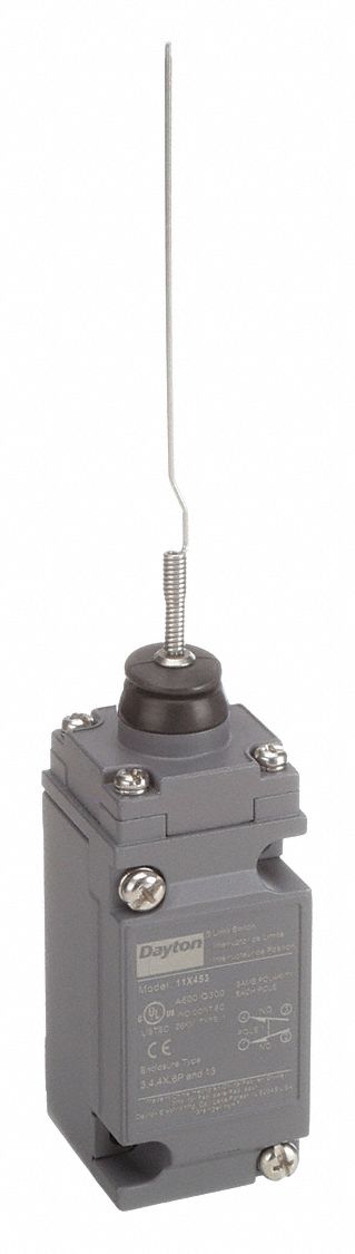 LIMIT SWITCH, CAT WHISKER, 2 MOUNTING HOLES, HEAVY DUTY