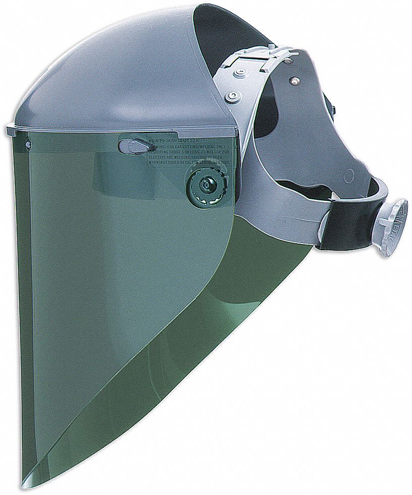 FACESHIELD VISOR, GREEN, PC, CSA, 19 X 9¾ X 0.06 IN, FOR USE WITH F400/F500