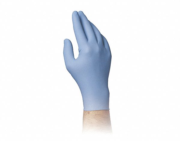 GLOVES, DISPOSABLE, POWDER FREE, PALM THICKNESS 5.00 MIL, S (7), CLEAR, 9 IN, NITRILE, BX/100