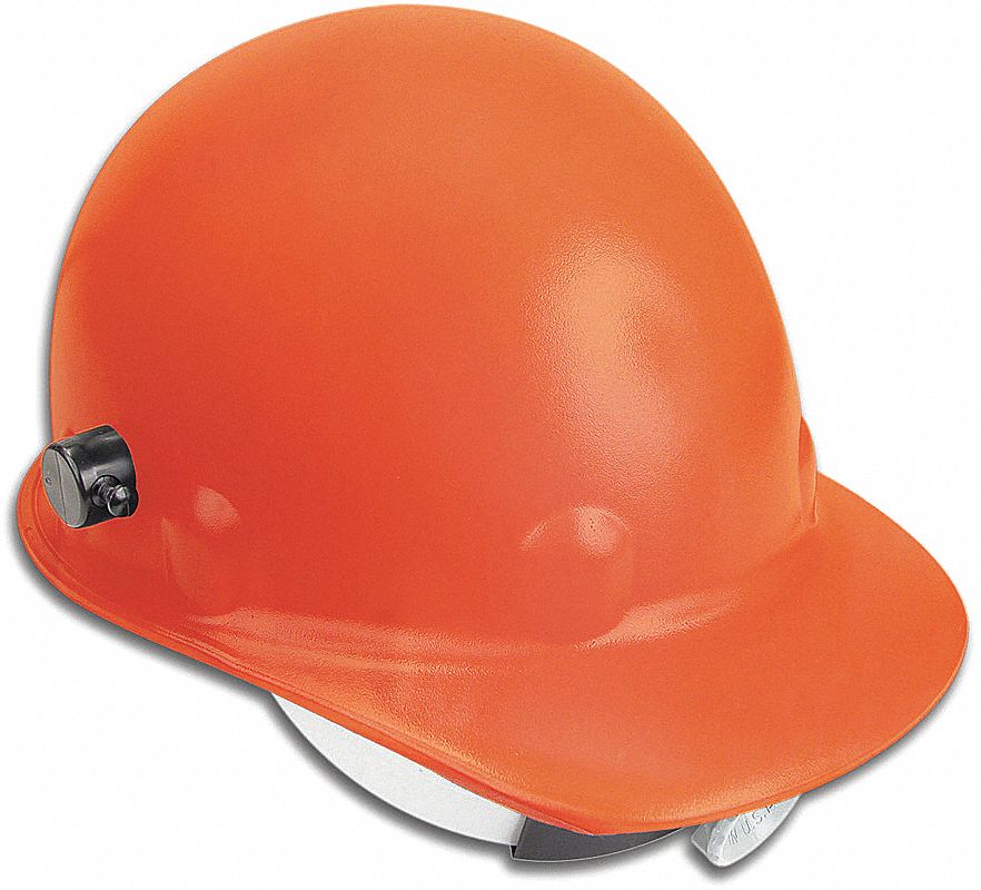 CASQUE DE SÉCURITÉ, CSA Z94.1-2005, TYPE 1, CLASSE C/G, FIBRE VERRE, CLIQUET À 8 POINTS, BORD AVANT, ORANGE