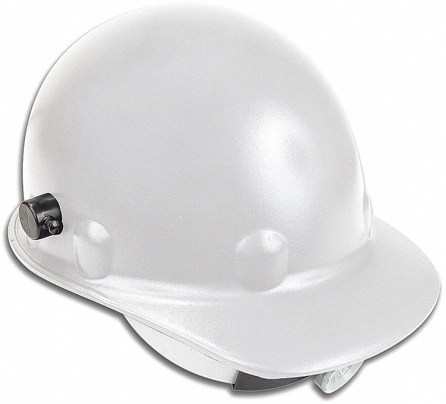 CASQUE DE SÉCURITÉ, CSA Z94.1-2005, TYPE 1, CLASSE C/G, FIBRE VERRE, CLIQUET À 8 POINTS, BORD AVANT, BLANC