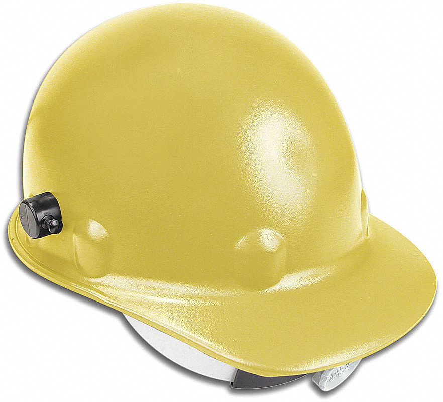 CASQUE DE SÉCURITÉ, CSA Z94.1-2005, TYPE 1, CLASSE C/G, FIBRE VERRE, CLIQUET À 8 POINTS, BORD AVANT, JAUNE