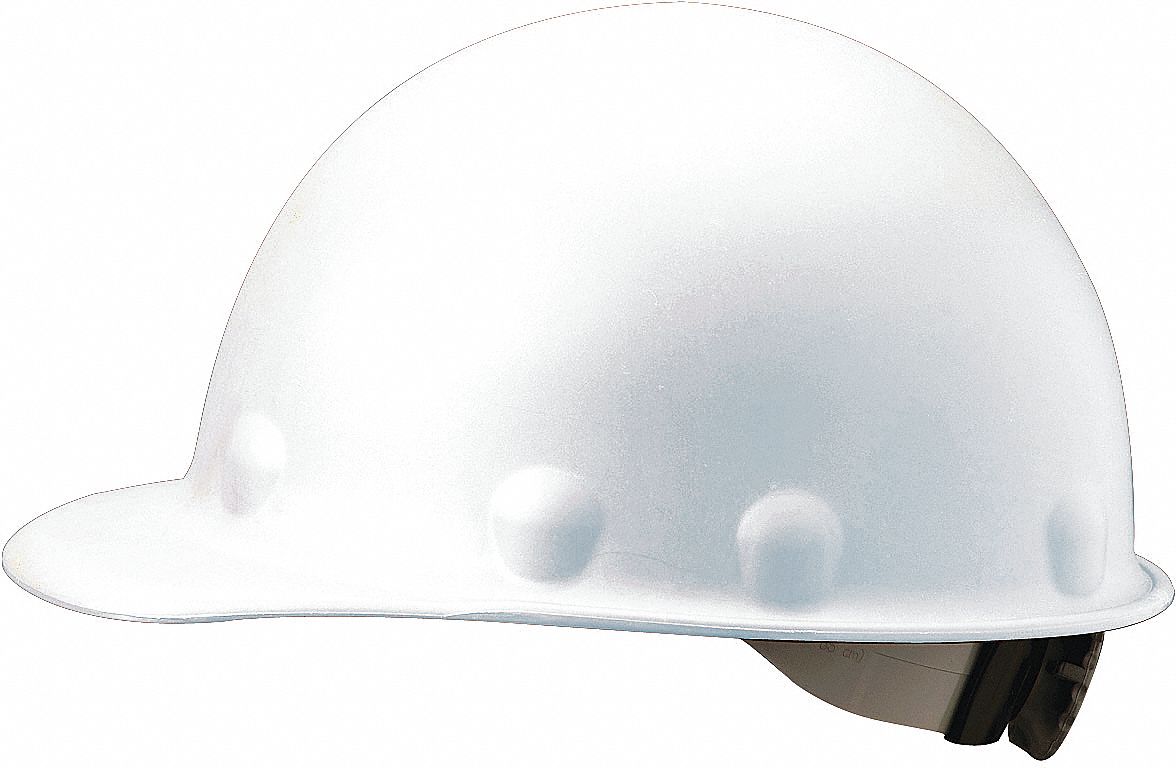 CASQUE DE SÉCURITÉ, CSA Z94.1-2015, TYPE 1, CLASSE C/G, FIBRE VERRE, CLIQUET À 8 POINTS, BORD AVANT, BLANC