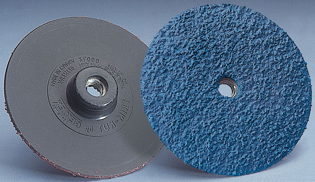 QUICK-CHANGE SANDING DISC, TS, 3 IN, ZIRCONIA ALUMINA, 36 GRIT, X WEIGHT POLYMER, NORKUT