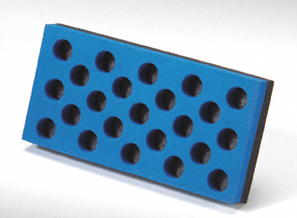 SANDING BLOCK, MULTI PURPOSE, HOLES, RUGGED, SEMI RIGID, BLUE, BLACK, 5 X 2 3/4 IN