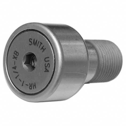 SMITH BEARING Cam Follower: 3 1/2 in Dia, Heavy, 1 Row, Open, Hex Socket,  Flat, 2 in Roller Wd