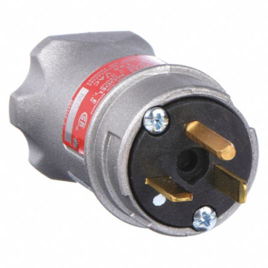 APPLETON ELECTRIC Plug: 5-20P, 20 A, 125V AC, 3 Poles, Metallic