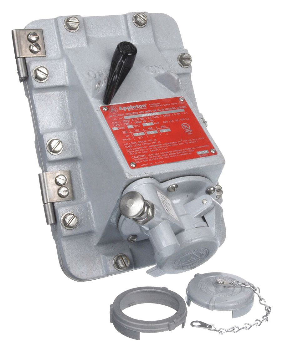 Receptacle: Non-Fused, 30 A, 240/480/600V AC, 20 hp Horsepower Rating, Metallic