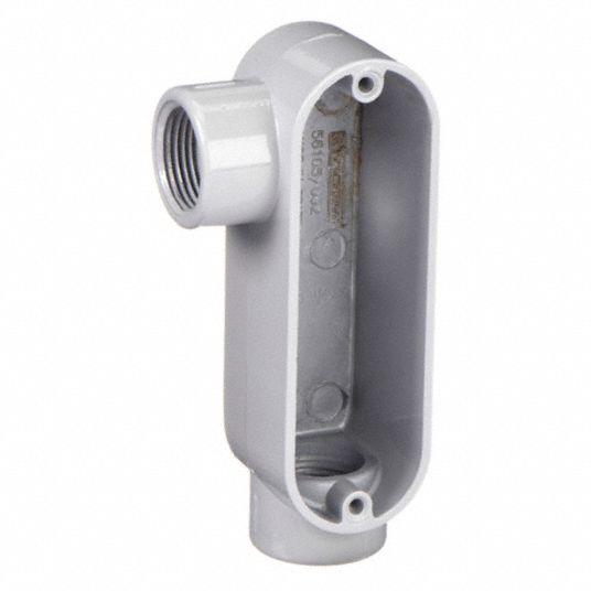 Conduit Outlet Body: Aluminum, Threaded Body, 7.2 cu in Body Capacity