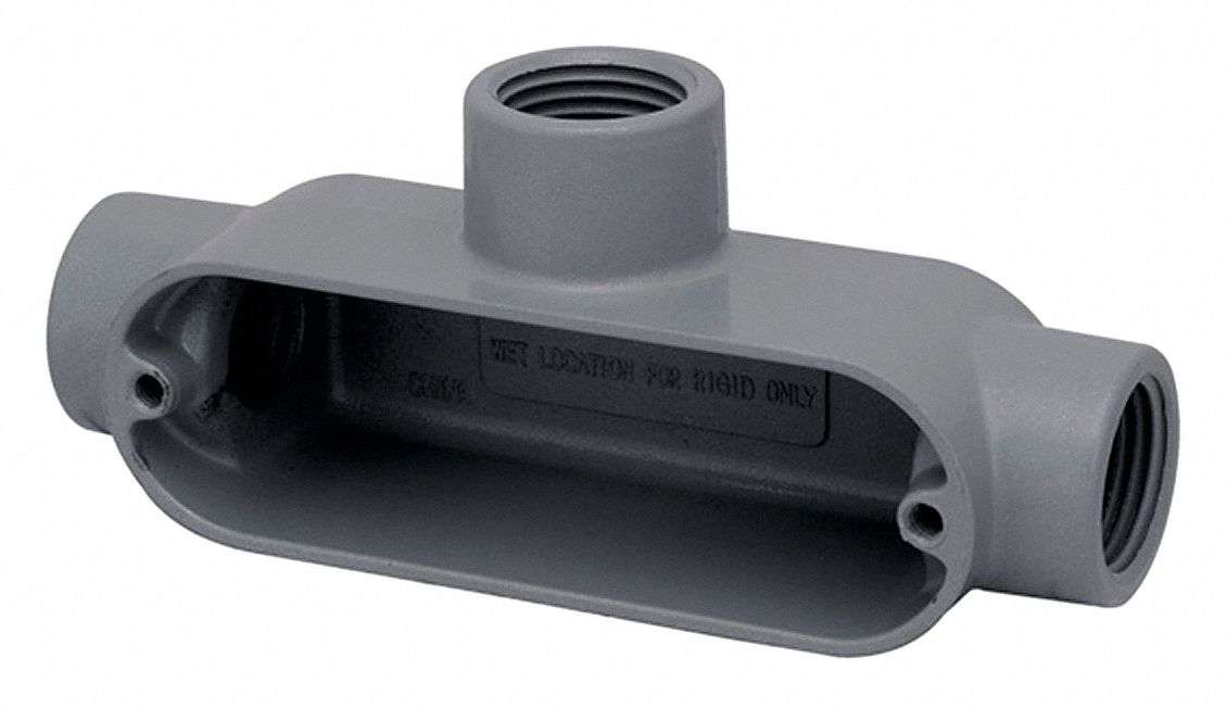 GRAINGER APPROVED Conduit Outlet Body, Aluminum, T 11Y58811Y588