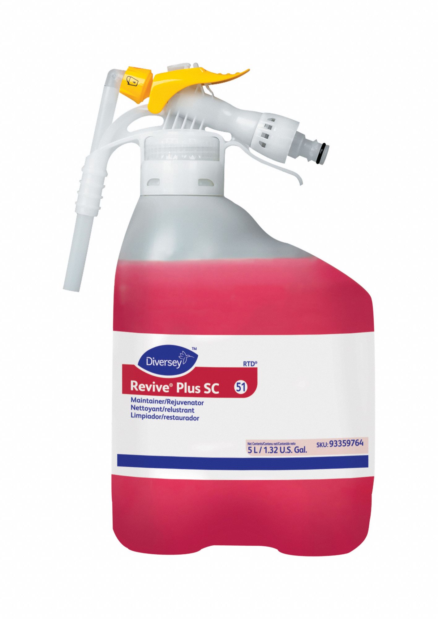 Floor Maintainer: Revive, 51, Fits RTD Dispenser Series, 5 L, Citrus