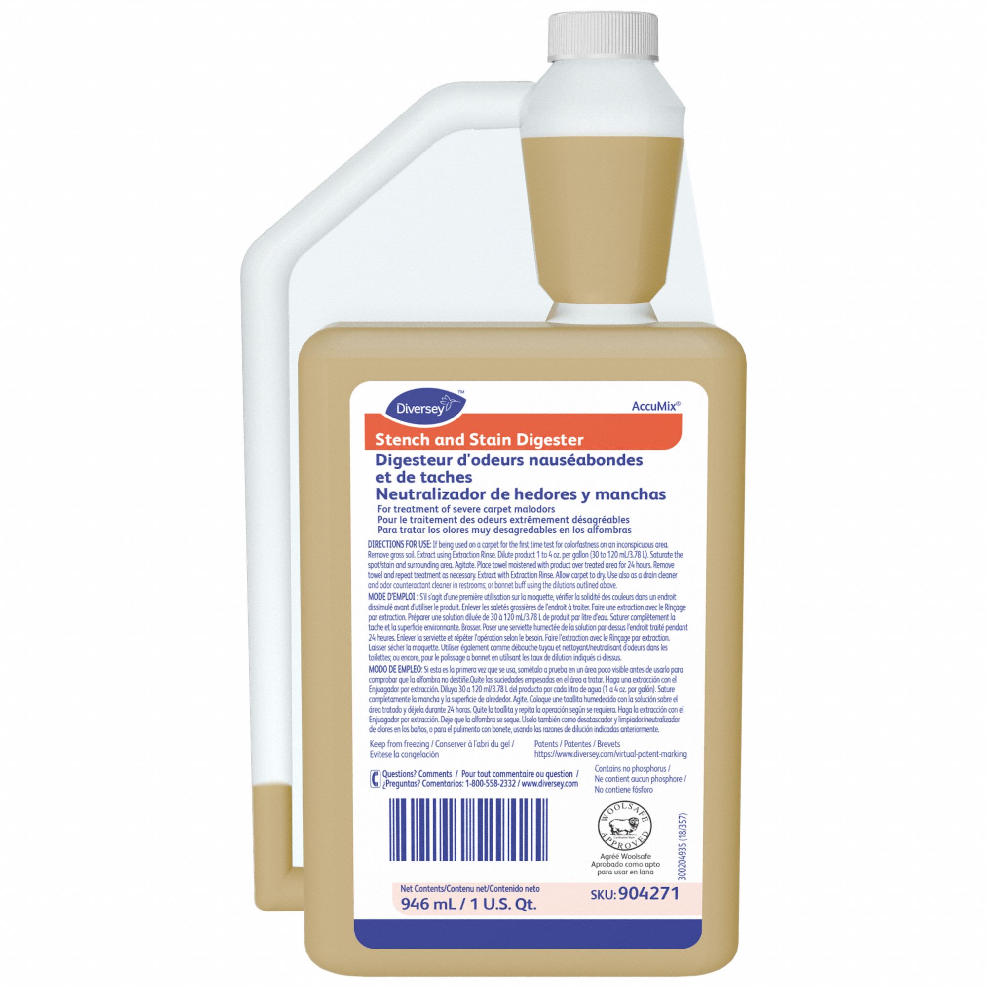 Spot and Stain Remover: Portion Measuring Bottle, 32 oz, Liquid, Floral