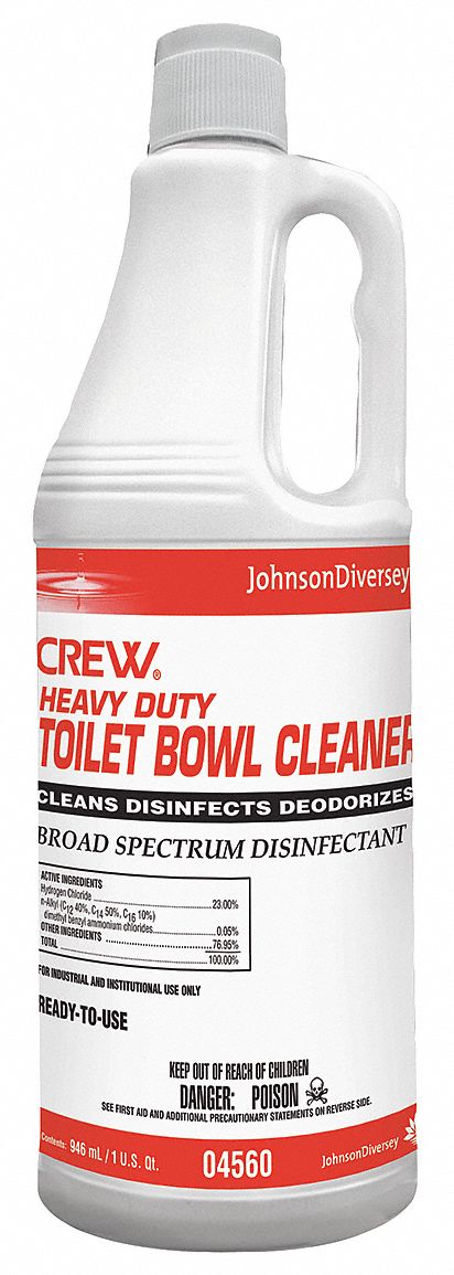 DIVERSEY Heavy Duty Toilet Bowl Cleaner: Jug, 32 oz Container Size, Ready  to Use, Liquid, Mint