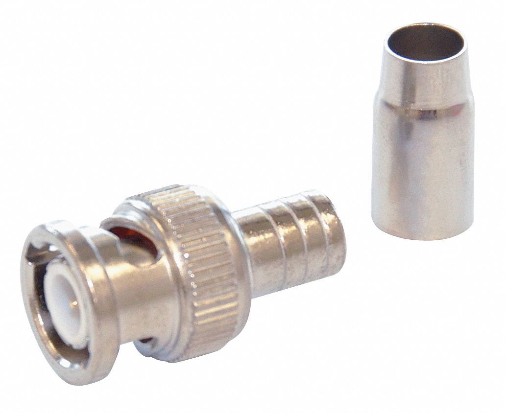 CABLE COUPLER,BNC/MALE,RG59 COAX,PK