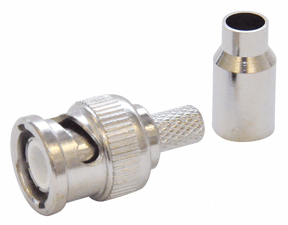 CABLE COUPLER,BNC/MALE,RG6 COAX,PK10