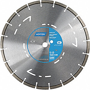 DIAMOND SAW BLADE, SEGMENTED, 12 IN, 1 IN/20 MM, DRY, 6300 RPM, FOR HIGH-SPEED SAWS