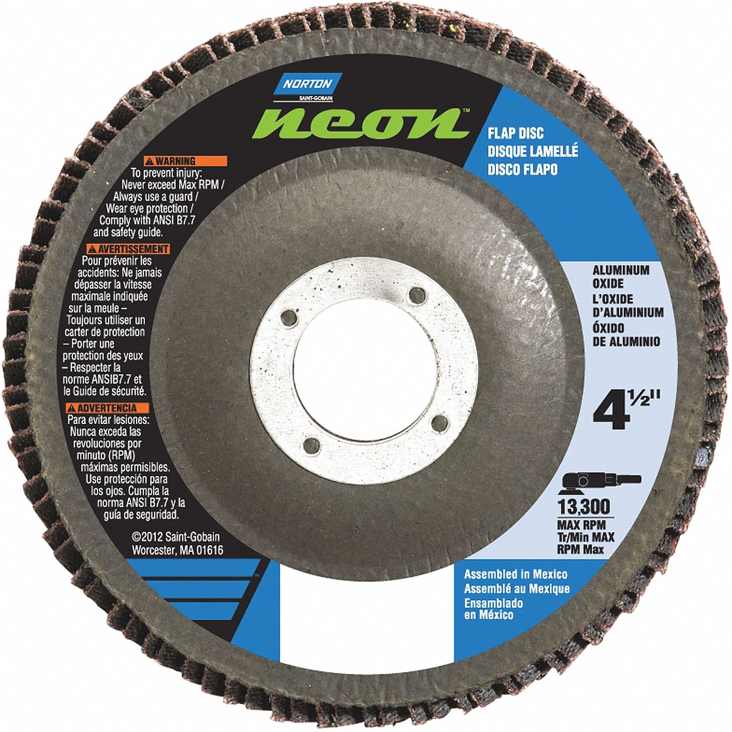 DISQUE LAMELLES 4-1/2X7/8 GRAIN 36