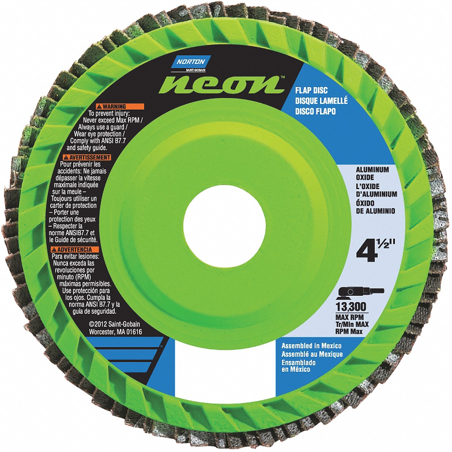 DISQUE LAMELLES 4-1/2X7/8 GRAIN 36