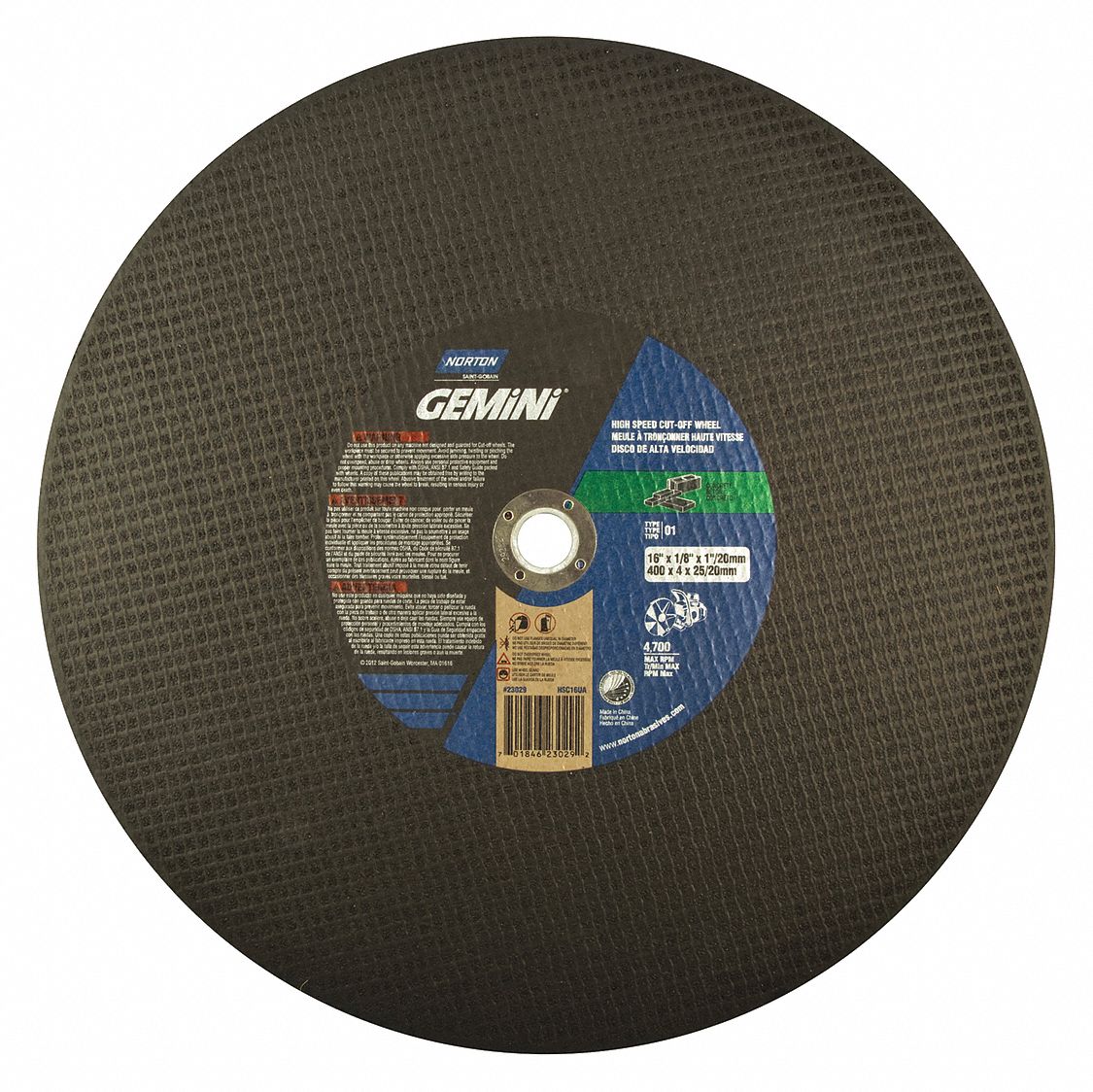MEULE TRONCON,GEMINI,14X1/8X1/20PO,T01