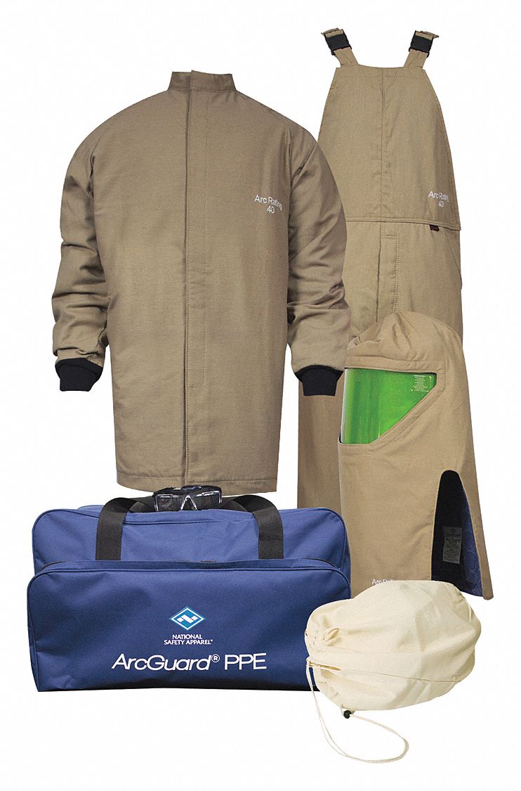 NATIONAL SAFETY APPAREL 40.0 cal./cm2 Arc Flash Protection Kit, 4-HRC ...
