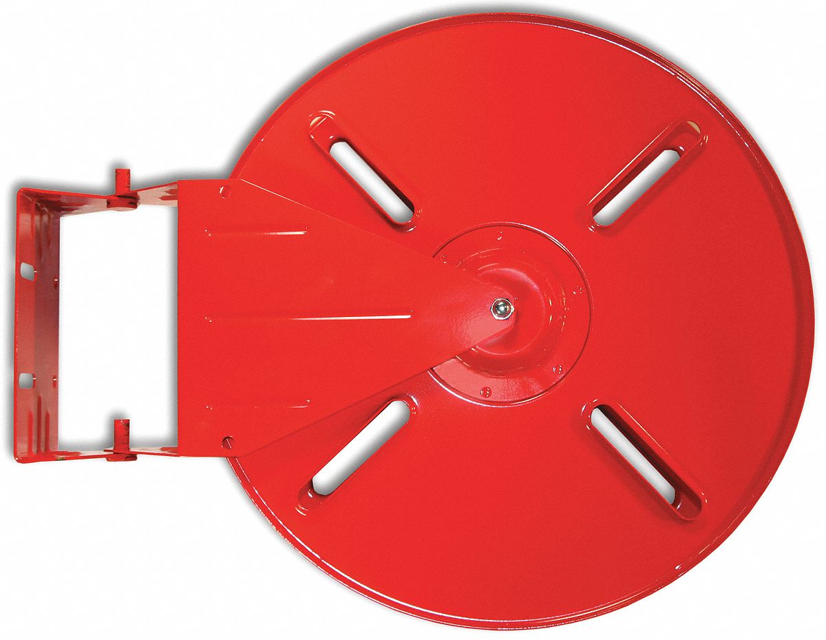 UNITED FIRE SWING HOSE REEL, CORROSION-RESISTANT, HOLDS UP TO 100 FT OF  HOSE, RED ENAMEL, 18 IN, TUBULAR STEEL - Hand Crank Fire Hose Reels without  Hose - NTFR15-18