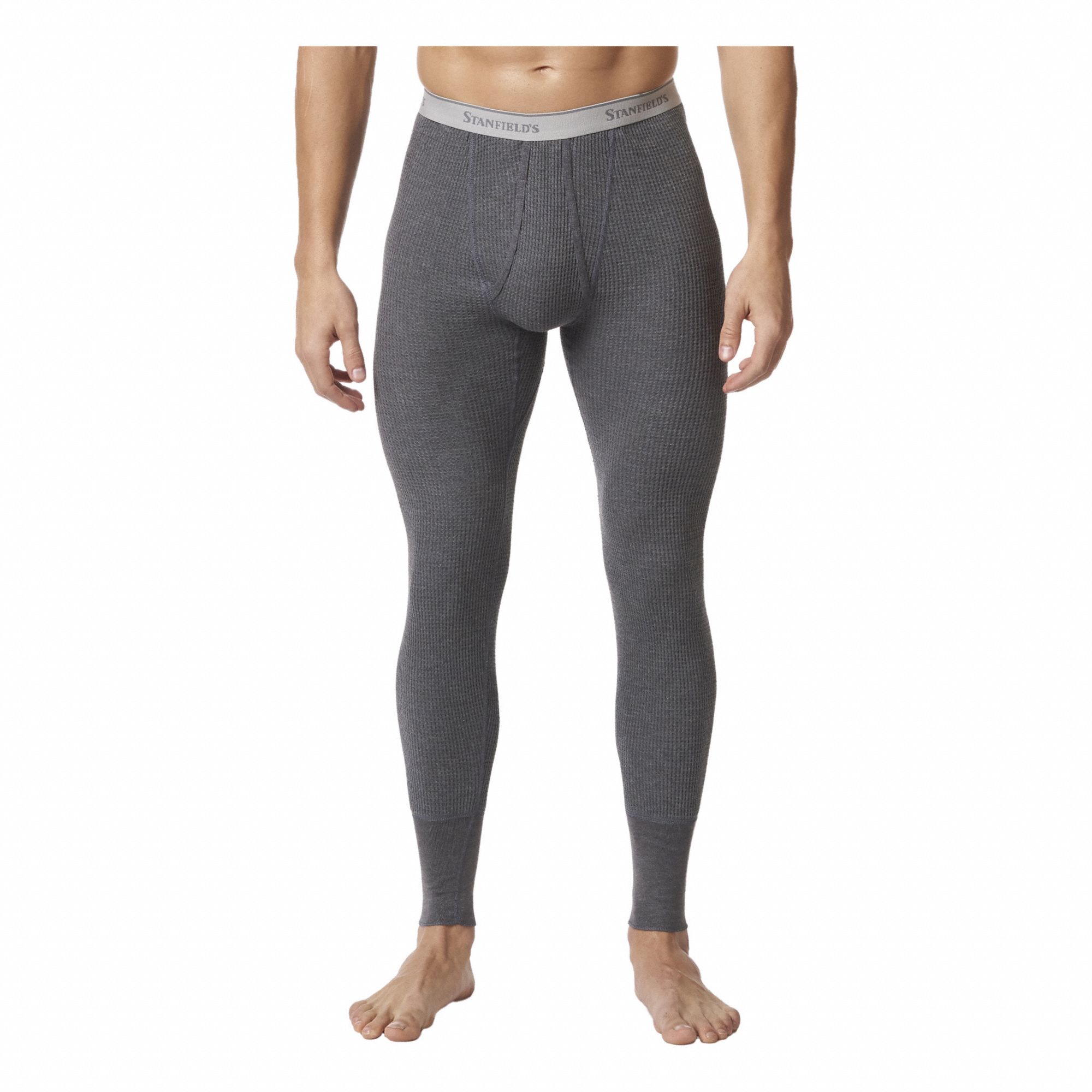 STANFIELD'S LIMITED MEN'S BLACK THERMAL UNDERWEAR/LONG JOHNS, SIZE S,  COTTON/POLYESTER, 210 G/SQ M - Thermal Underwear - NVT6622-572S