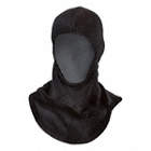 HOOD, FLAME-RESISTANT, EASY SEAL, FULL-SIZE HEAD, DOUBLE LAYER BIB, TAPERED, 6.5 OZ, BLACK, NOMEX