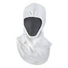HOOD, FLAME-RESISTANT, EASY SEAL, FULL-SIZE HEAD, DOUBLE LAYER BIB, TAPERED, 8.2 OZ, WHITE, NOMEX