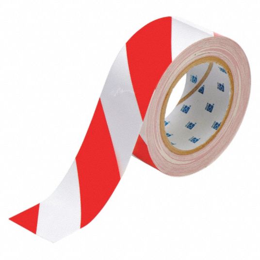 Brady Floor Tape,Red/White,4 inx100 ft,Roll 104378, 1 - King Soopers