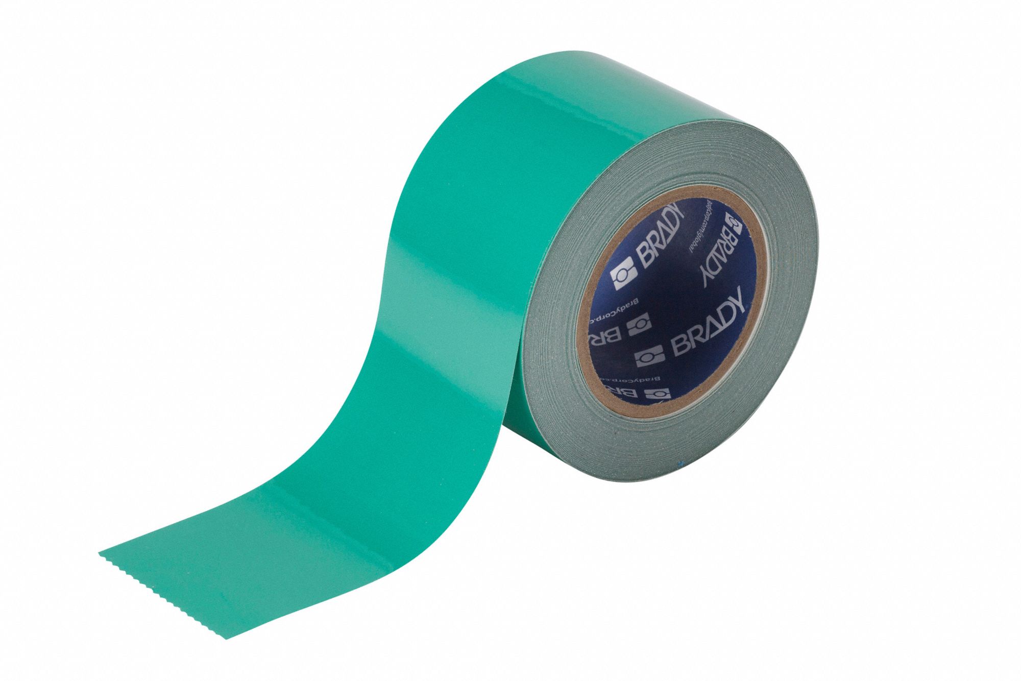 FLOOR MARKING TAPE, GENERAL PURPOSE, SOLID, GREEN, 3 IN X 100 FT, 8 MIL THICKNESS, BRADY TOUGHSTRIPE