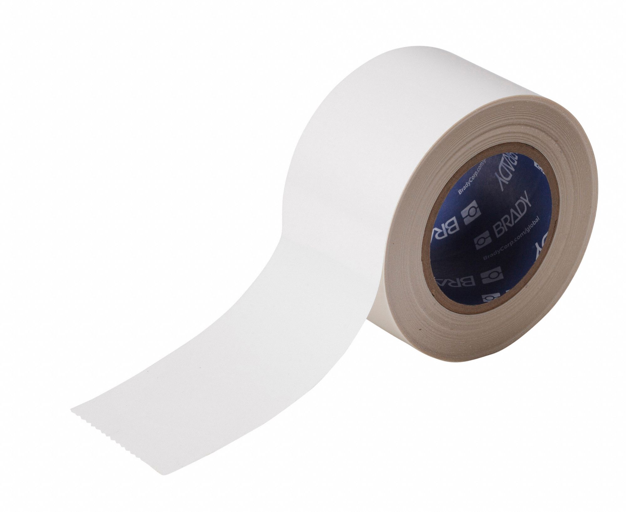FLOOR MARKING TAPE, GENERAL PURPOSE, SOLID, WHITE, 3 IN X 100 FT, 8 MIL THICKNESS, BRADY TOUGHSTRIPE