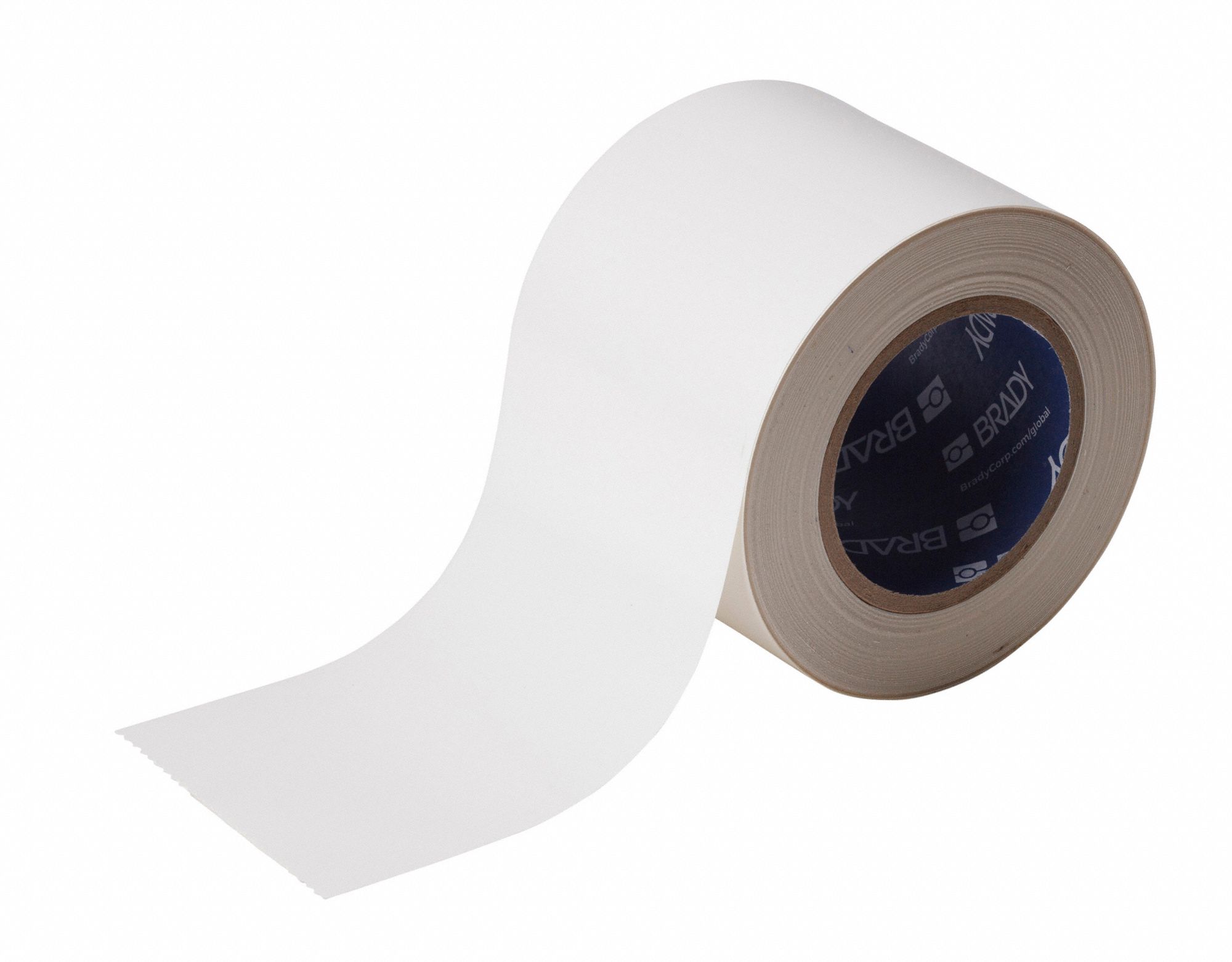 FLOOR MARKING TAPE, GENERAL PURPOSE, SOLID, WHITE, 4 IN X 100 FT, 8 MIL THICKNESS, BRADY TOUGHSTRIPE