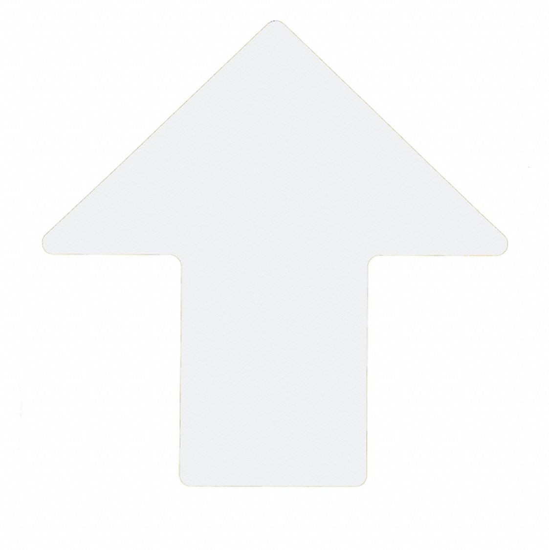 Floor Marking Tape: Arrow, Solid, White, No Legend, 4 in x 10 in, 8 mil Tape Thick, Brady®, B-514