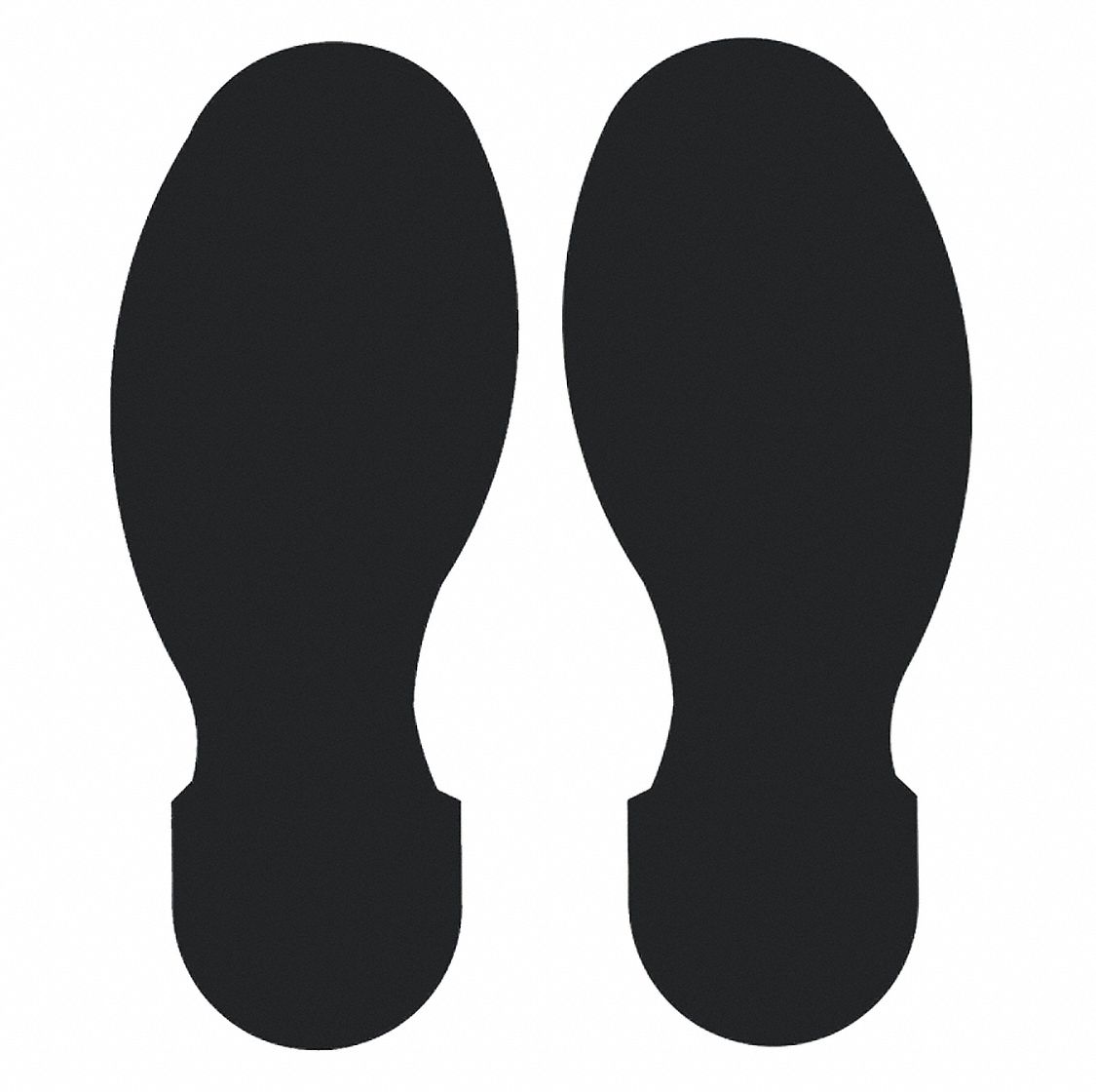 Floor Marking Tape: Footprint, Solid, Black, No Legend, 3 1/2 in x 10 in, 8 mil Tape Thick, Brady®