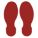 FLOOR MARKING TAPE, FOOTPRINT, SOLID, RED, NO LEGEND, 3½ IN X 10 IN, 8 MIL THICKNESS, BRADY