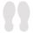 FLOOR MARKING TAPE, FOOTPRINT, SOLID, WHITE, NO LEGEND, 3½ IN X 10 IN, 8 MIL THICKNESS, BRADY