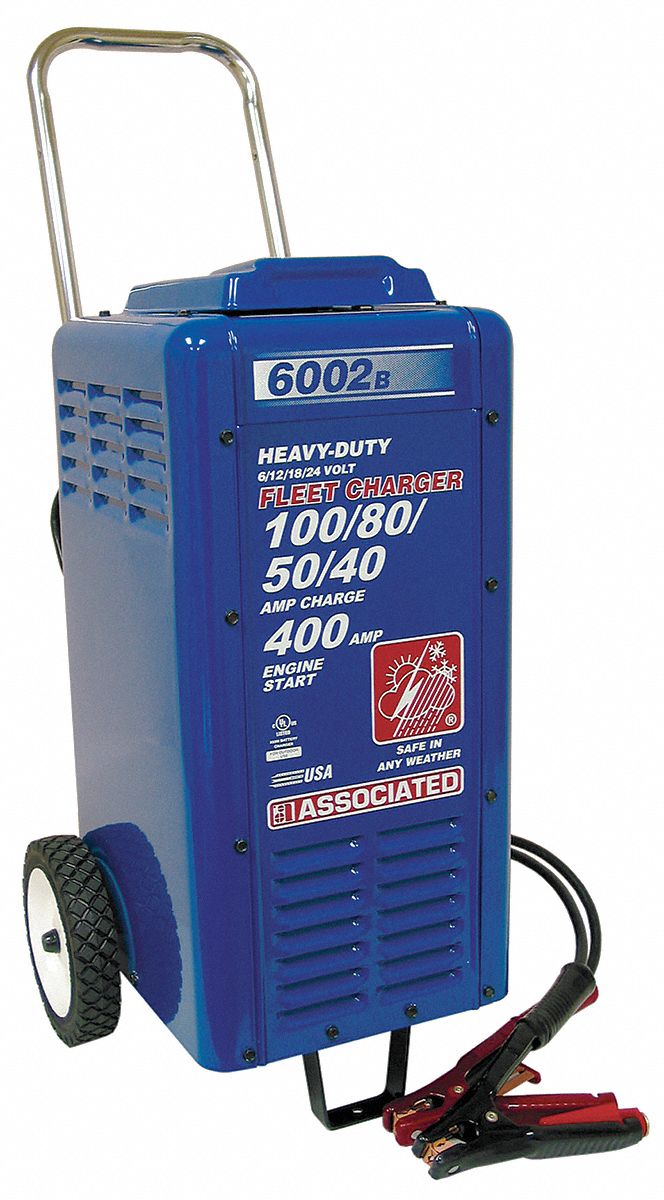 ASSOCIATED EQUIP Automatic Battery Charger, Boosting, Charging, Lead