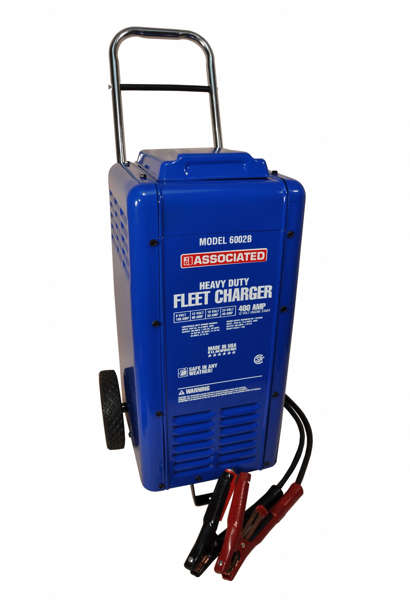 ASSOCIATED EQUIP Battery Charger: Boosting/Charging, Auto, For Deep