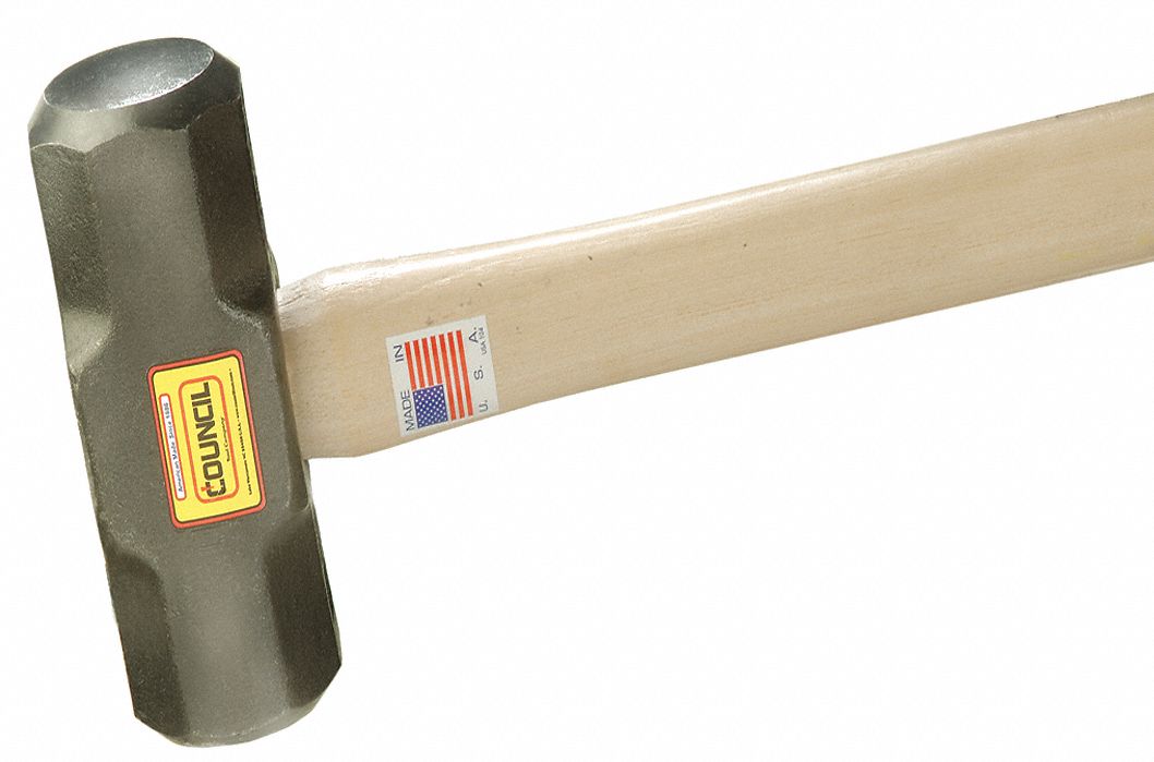 Double Face Sledge Hammer, 12 lb. Head Weight, 2-5/8" Head Width, 36" Overall Length