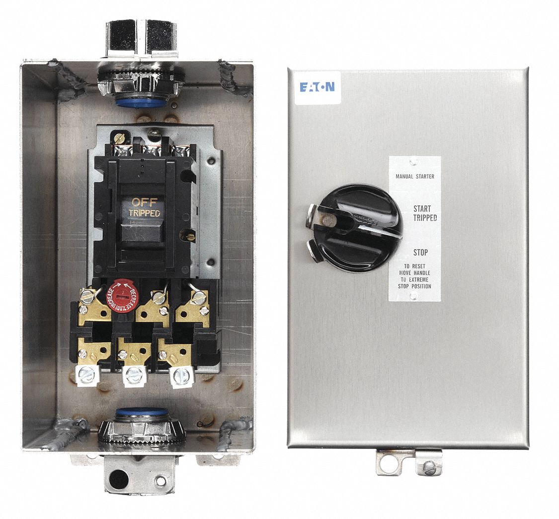 Manual Motor Starter: Non-Reversing, 3 Poles, 26 A, NEMA Size M-0, Thermal Protection, EATFH