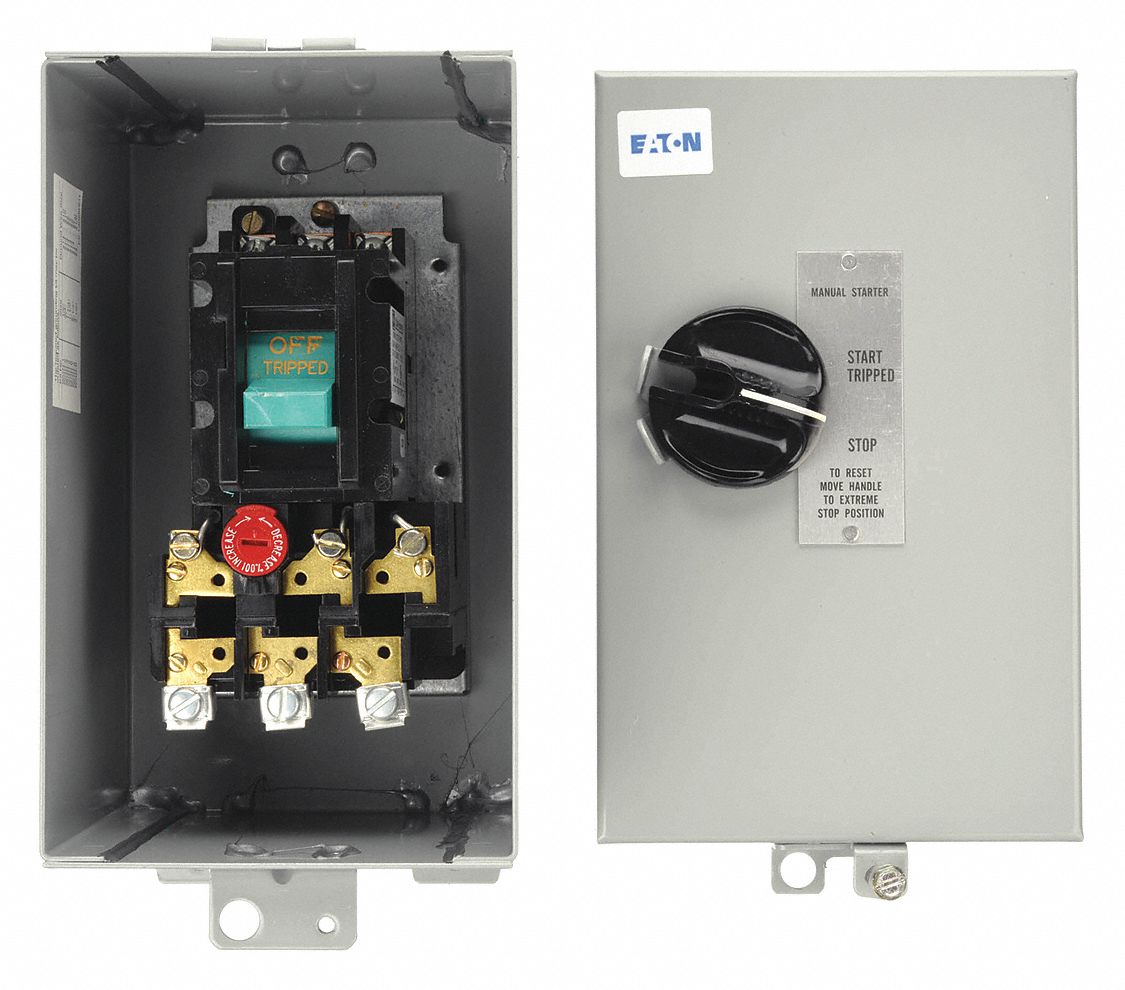 Manual Motor Starter: Non-Reversing, 3 Poles, 45 A, NEMA Size M-1, Thermal Protection