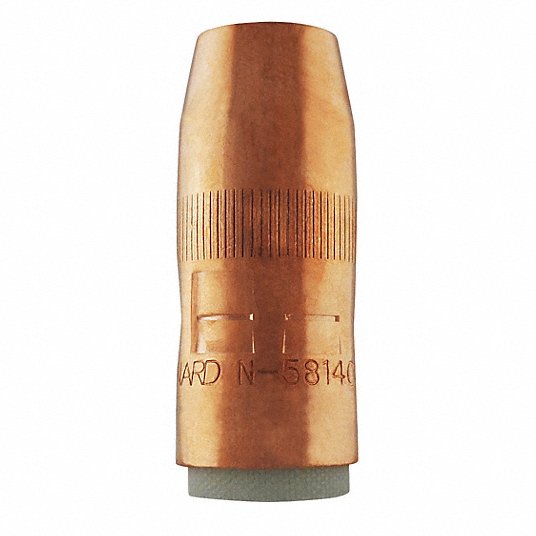 N-5814C Centerfire Nozzles 1/4 in Tip Recess 5/8 in Bore For Bernard MIG Welding Guns 2pcs 