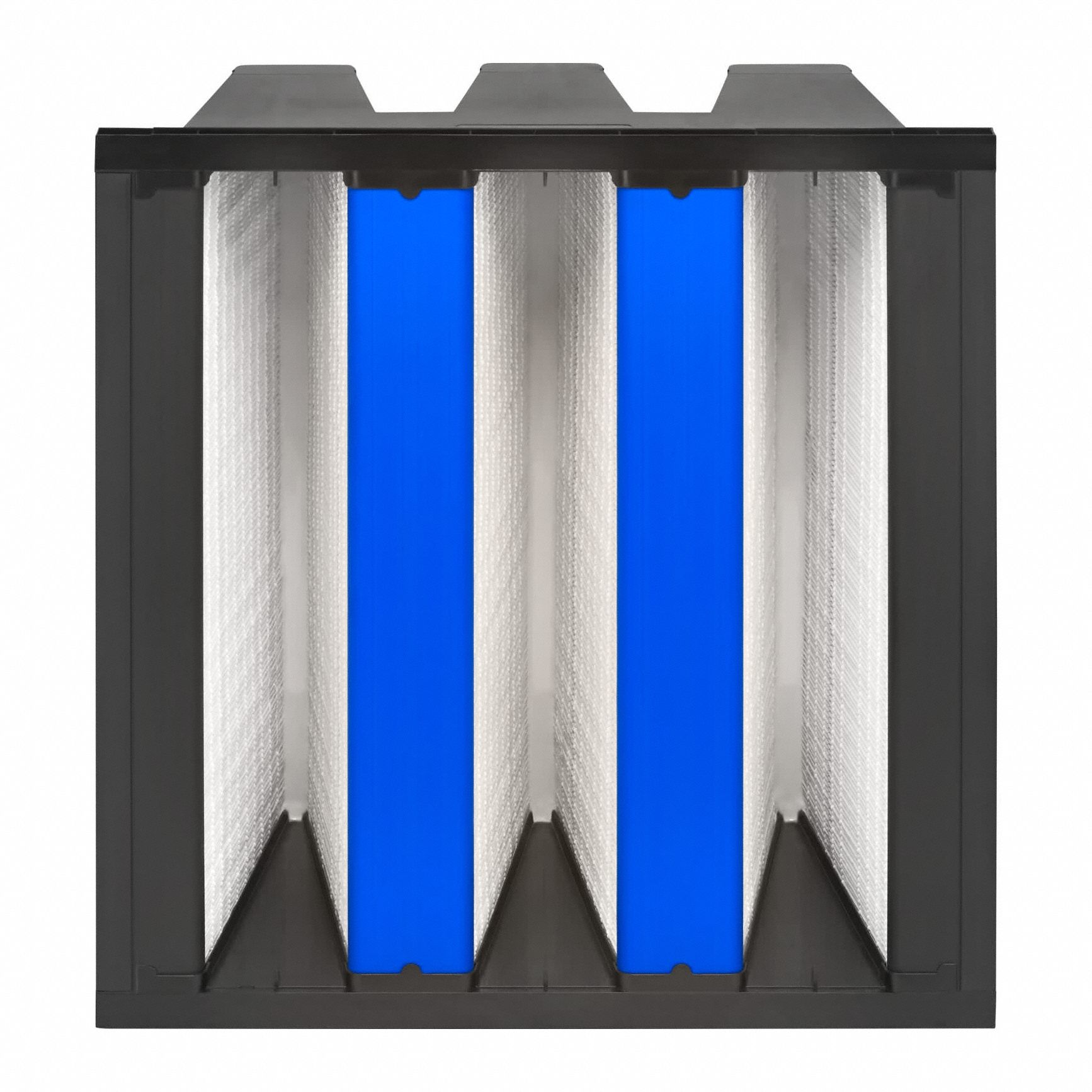 V-Bank Air Filter: 20 in x 20 in x 12 in, Fiberglass, Single Header, 3 Vs, MERV 11