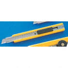 UTILITY KNIFE, YELLOW, 9 MM BLADE, 5.14 X 0.41 IN, 0.63 IN THICK, ABS PLASTIC/STAINLESS STEEL