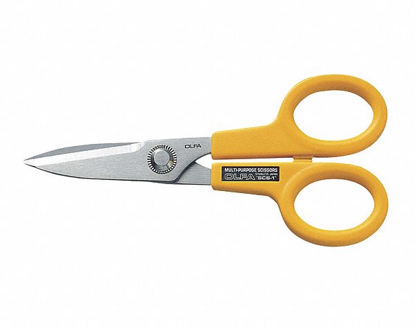 INDUSTRIAL SHEARS, AMBIDEXTROUS, 7 IN OVERALL L, SERRATED, STAINLESS STEEL, POINTED