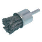 END BRUSH, KNOT WIRE, 20000 RPM, 1 X 1 IN/0.012 IN FILAMENT, TUFWIRE/STEEL