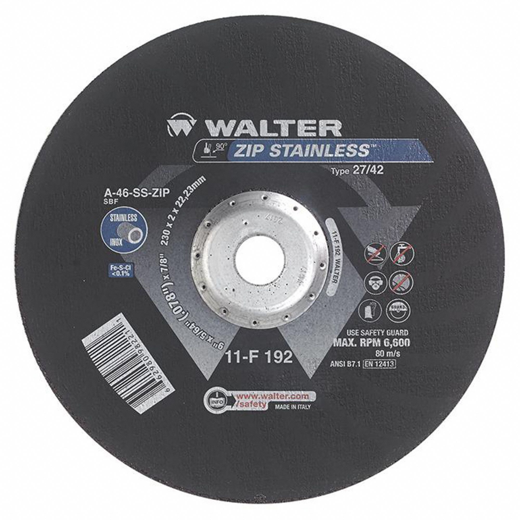 Cut-Off Wheel,  T27,  9x5/64x7/8